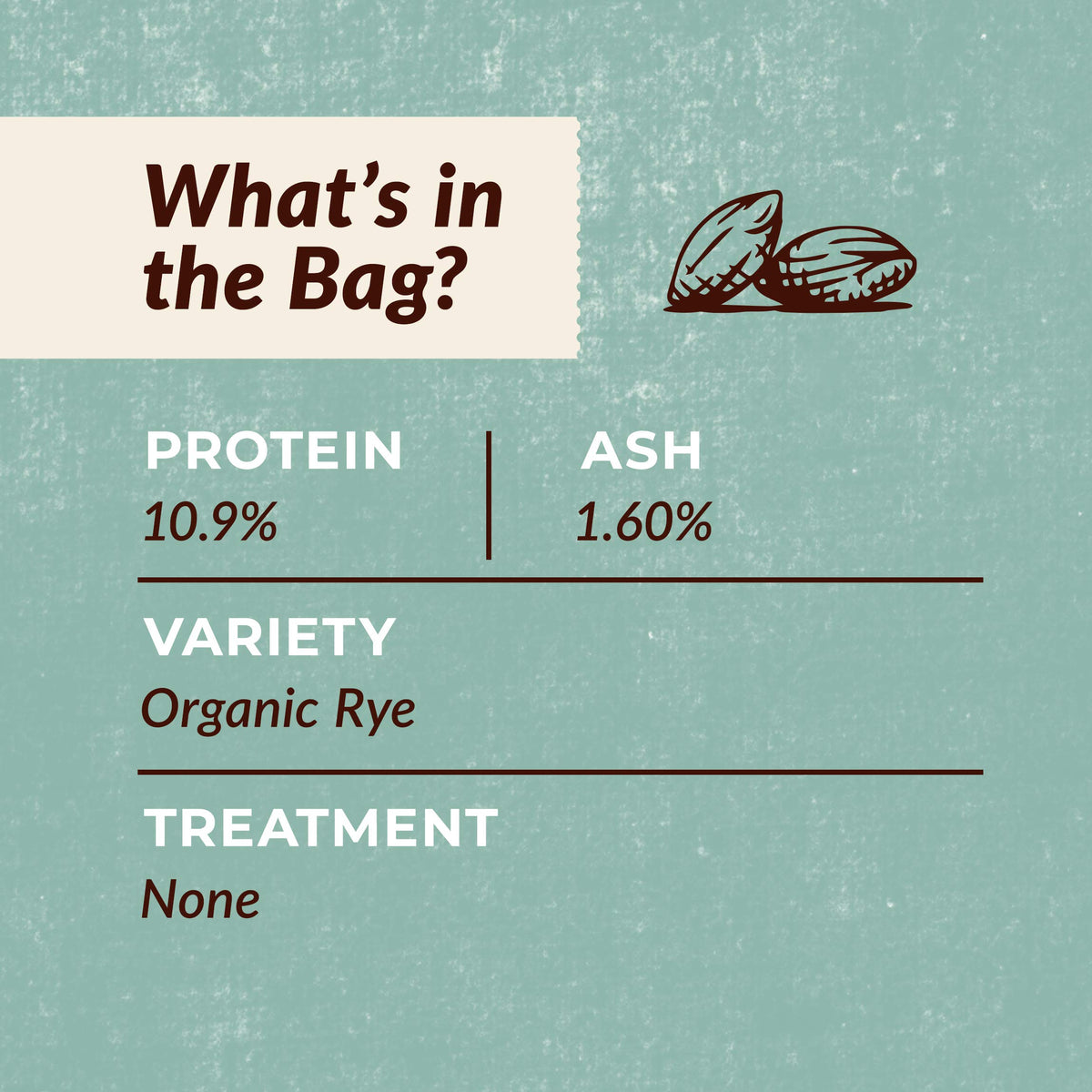 CENTRAL MILLING 100% Organic Whole Dark Rye Flour – 25 lb