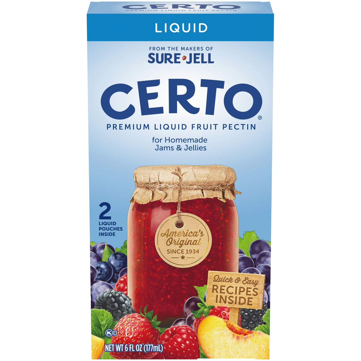 Certo Premium Liquid Fruit Pectin – 4-Count Pack, 8 x 3 fl oz Pouches