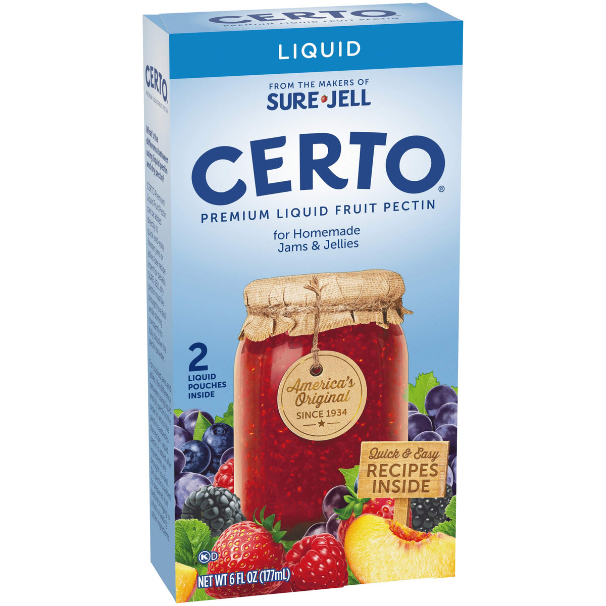 Certo Premium Liquid Fruit Pectin – 4-Count Pack, 8 x 3 fl oz Pouches