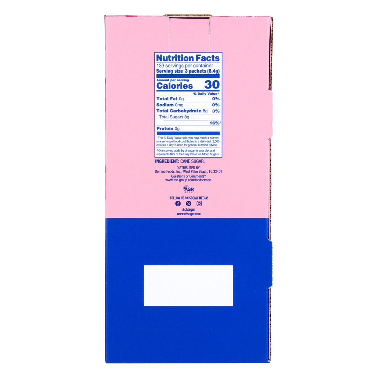 C&H Premium Pure Cane Sugar Packets – 400 Count, 0.10 oz, Non-GMO, Dispenser Box