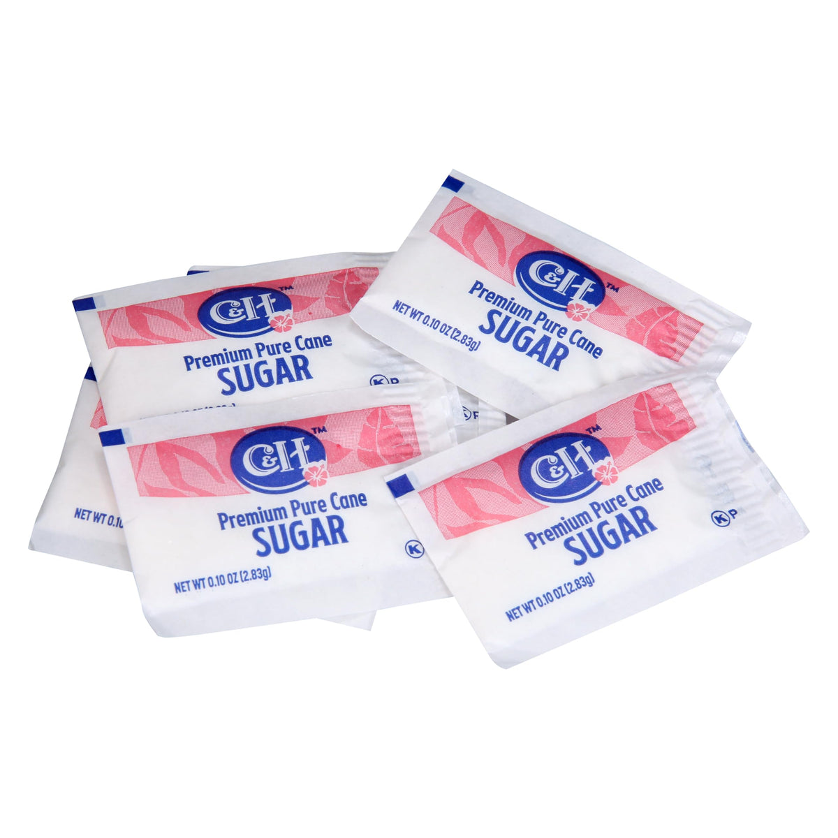 C&H Premium Pure Cane Sugar Packets – 400 Count, 0.10 oz, Non-GMO, Dispenser Box
