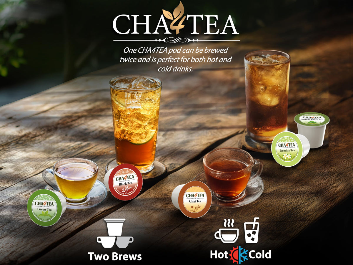 Cha4TEA 36-Count Oolong Tea Pods for Keurig K-Cup Brewers | Natural, No Additives