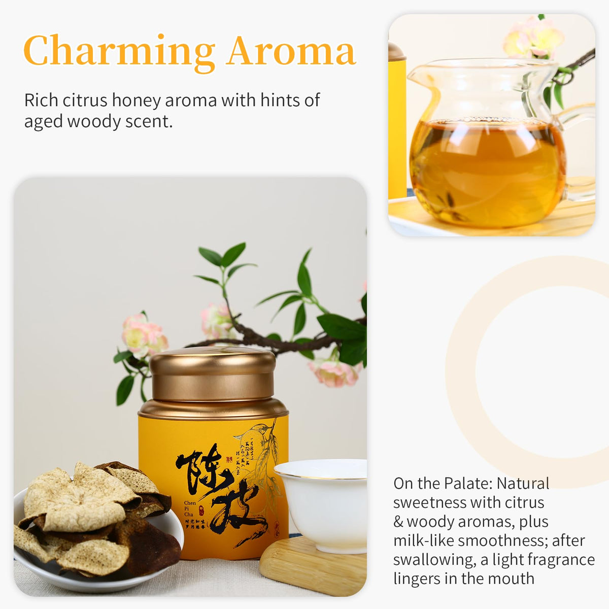 CHADUO Dried Tangerine Peel Tea – 5-Year Aged Xinhui Chen Pi, 70g