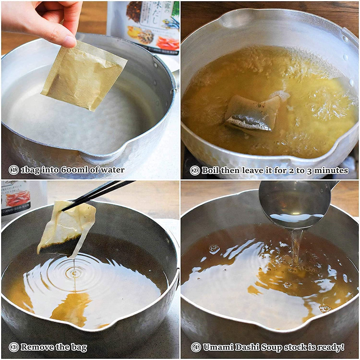 Chaganju Dashi Umami Powder Soup Stock – Japanese Dashi with Bonito, Kelp & Mushroom (8g x 30 Packets)