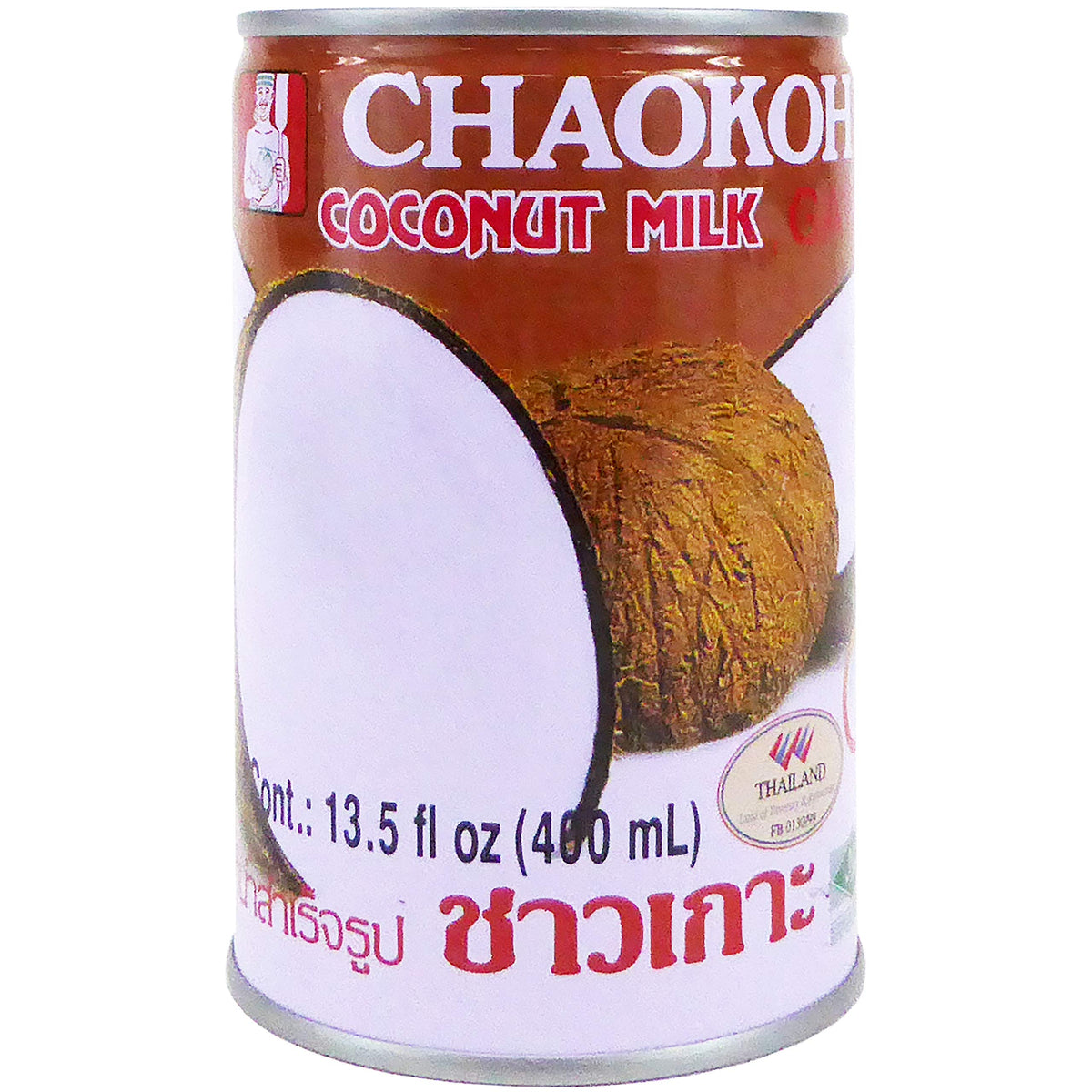 Chaokoh Unsweetened Coconut Milk 6-Pack | Premium Thai Coconut Milk, Dairy-Free & Vegan