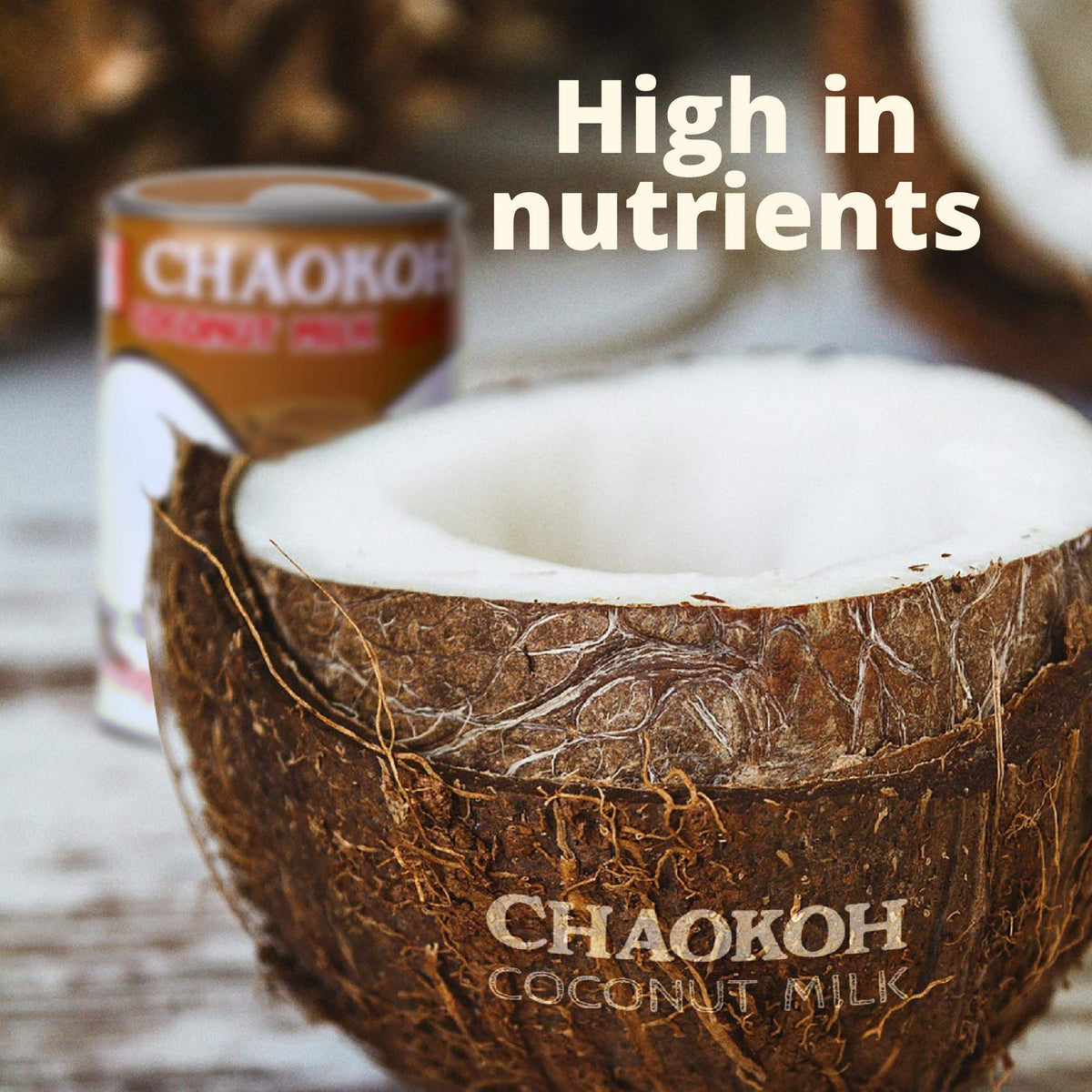 Chaokoh Unsweetened Coconut Milk 6-Pack | Premium Thai Coconut Milk, Dairy-Free & Vegan