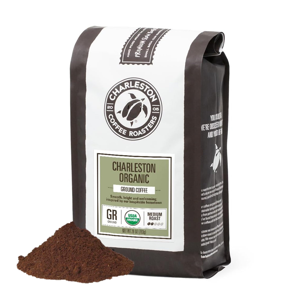 Charleston Coffee Roasters | Organic Ground Coffee – Medium Roast, 28oz