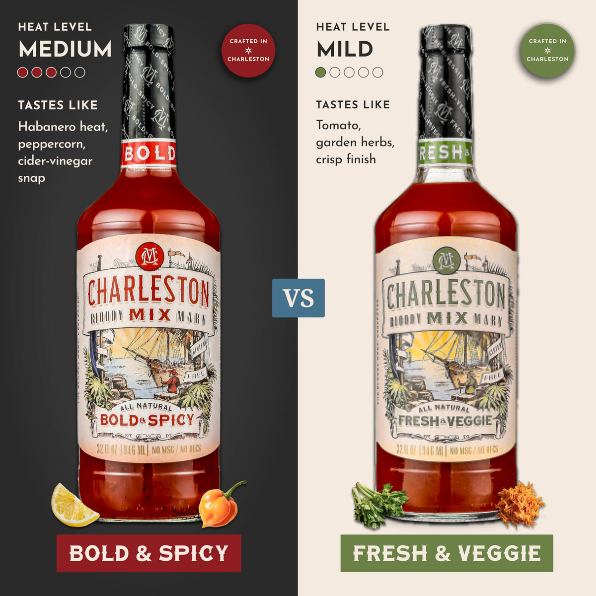 Charleston Mix Bold & Spicy 32 oz – 2-Pack