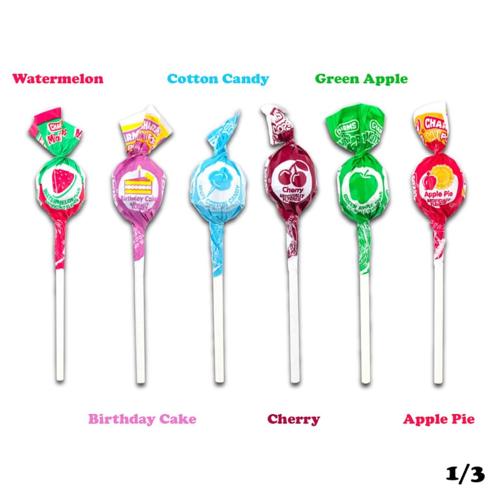 Charms Mini Pops – 4.5 lb Bag of 400 Fruity Hard Candy Lollipops in 18 Flavors | Gluten Free & Peanut Free | Tootsie Roll