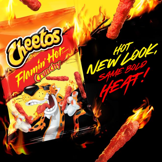 Cheetos Cheese Flavored Snacks Flamin' Hot Mix Variety Pack – 40 Single-Serve Bags