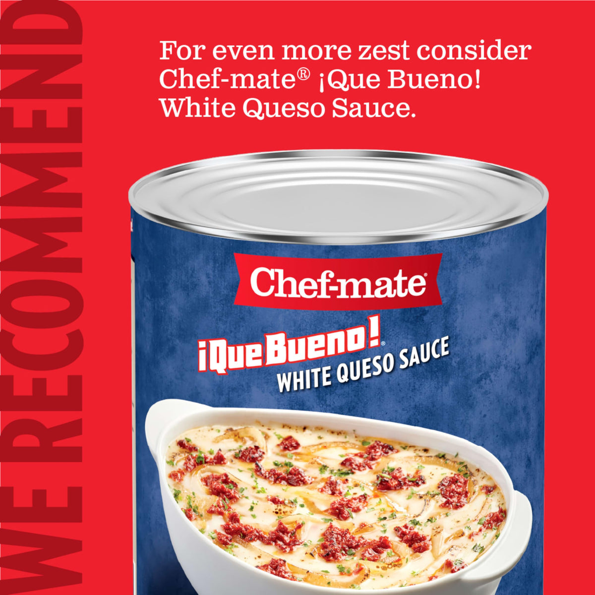 Chef-mate White Cheddar Cheese Sauce & Queso | 6 lb 10 oz #10 Can Bulk