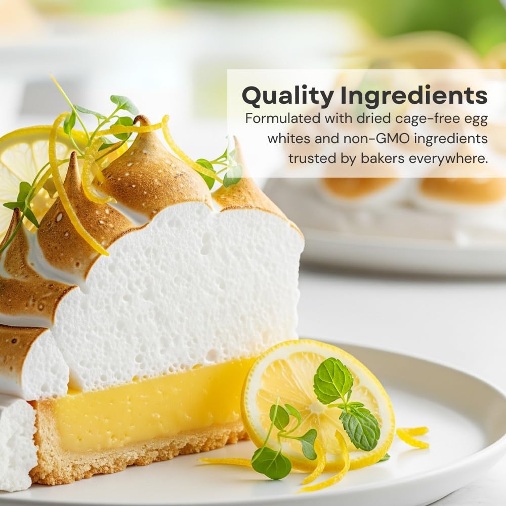 Chefmaster Meringue Powder Deluxe – Professional Egg White Substitute, Made in USA, 16 oz