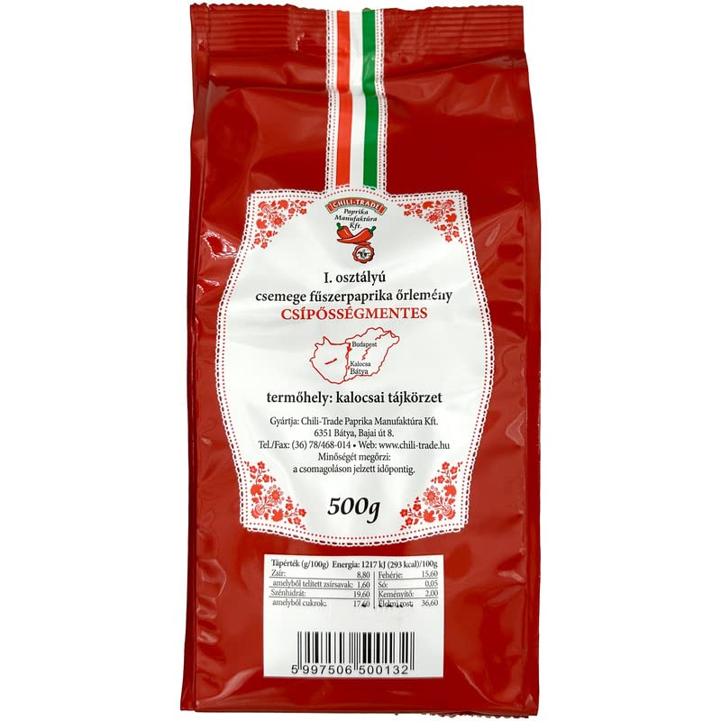 CHILI-TRADE Kft Hungarian Sweet Paprika – 17.6oz / 500g Imported from Kalocsa