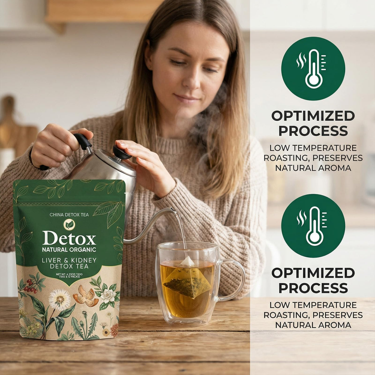 CHINA DETOX TEA – Liver & Kidney Detox Tea, Natural Herbal Blend (12 Servings)