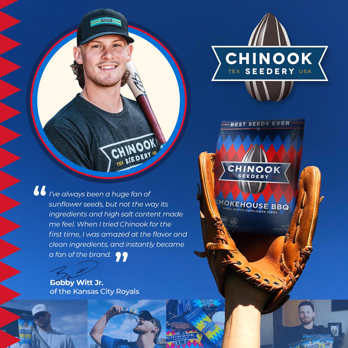 Chinook Seedery Sunflower Seeds to Eat — Smokehouse BBQ Flavor, Low Sodium, Keto Friendly, 4 oz (12-Pack)