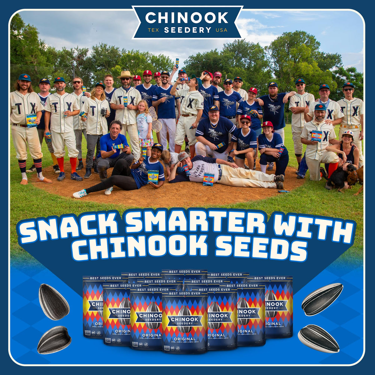Chinook Seedery Sunflower Seeds to Eat — Jumbo Original, Roasted, Low Sodium | Keto, Gluten-Free, Non-GMO