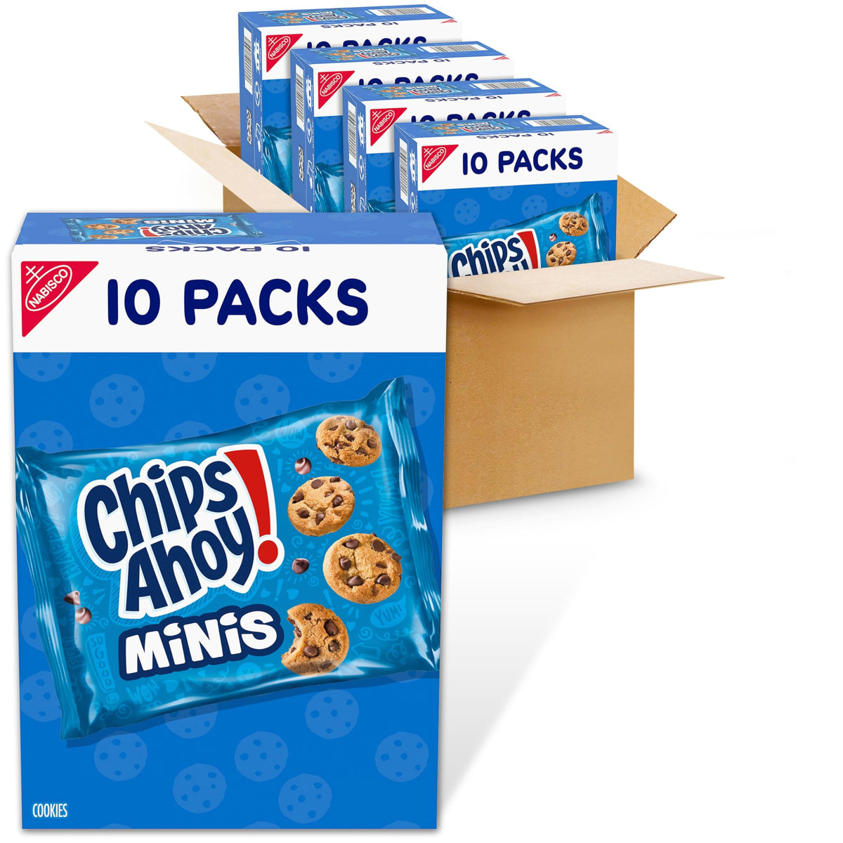 CHIPS AHOY! Mini Original Chocolate Chip Cookies – 40 Snack Packs (4 Boxes)