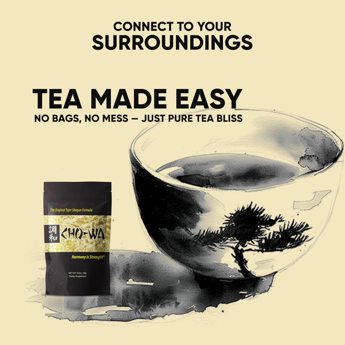 CHO-WA Harmony Tea – Original Tiger Shogun Formula Herbal Tea & Nutritional Supplement