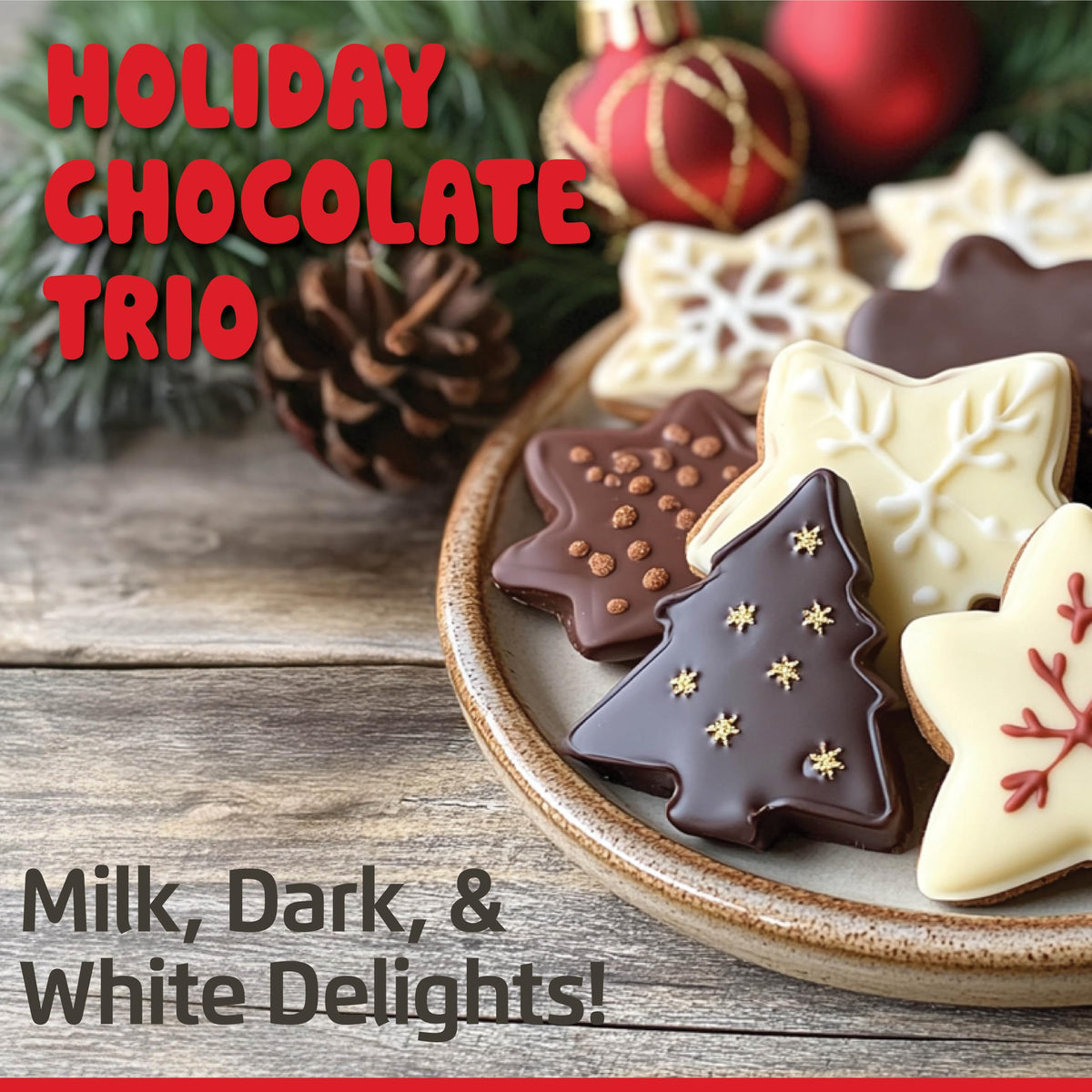 Chocolate Works Melting Chocolate Pack (10 oz x 3) – Milk, Dark & White