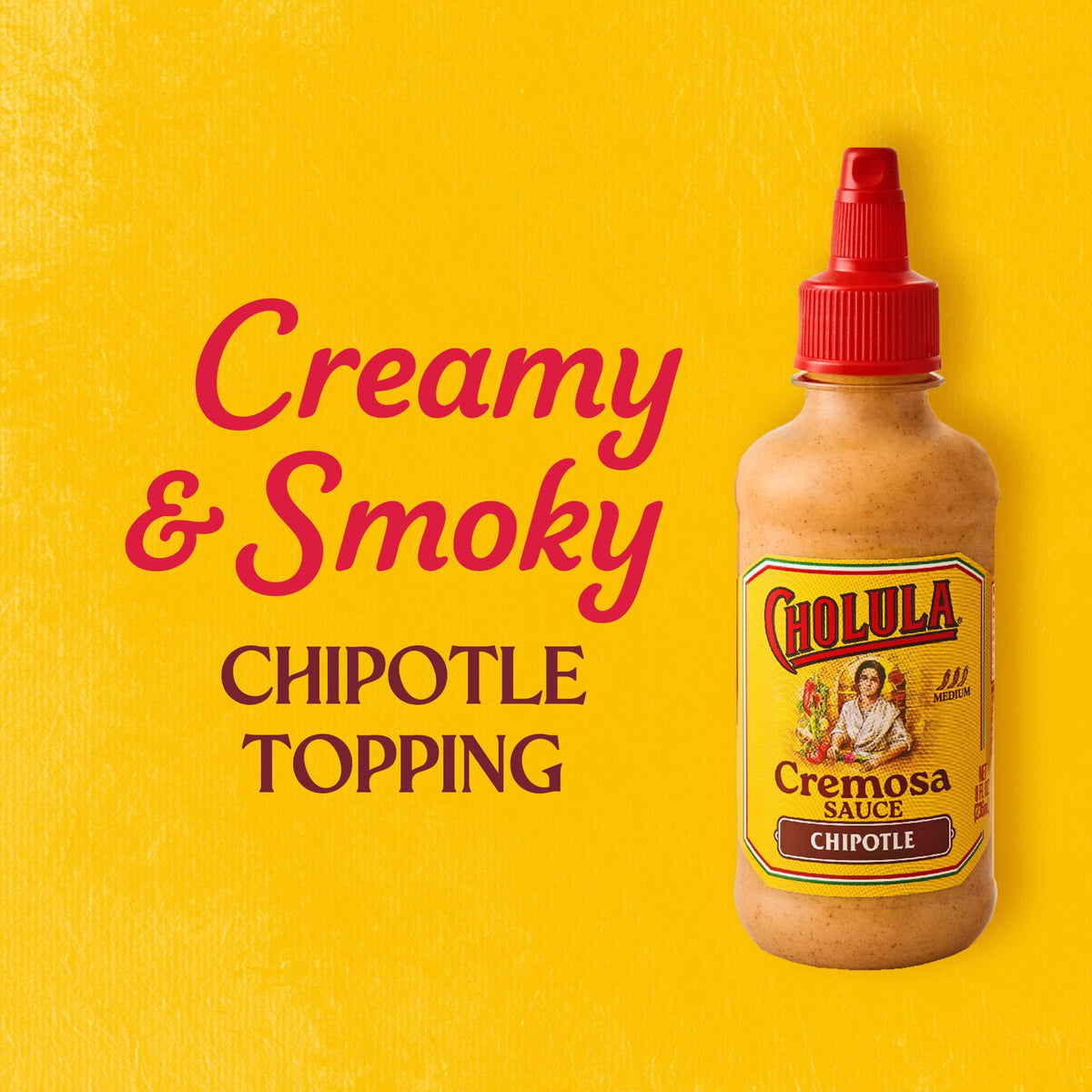 Cholula Chipotle Cremosa Sauce - Creamy Smoky Chipotle, Medium Heat | 8 fl oz (Pack of 6)