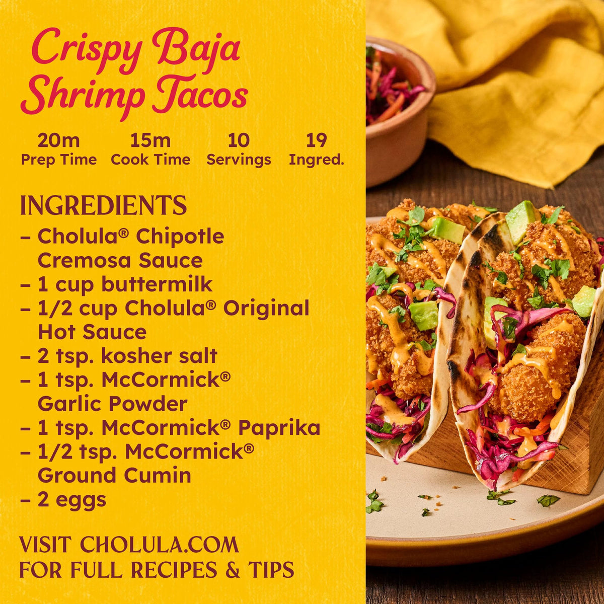 Cholula Chipotle Cremosa Sauce - Creamy Smoky Chipotle, Medium Heat | 8 fl oz (Pack of 6)