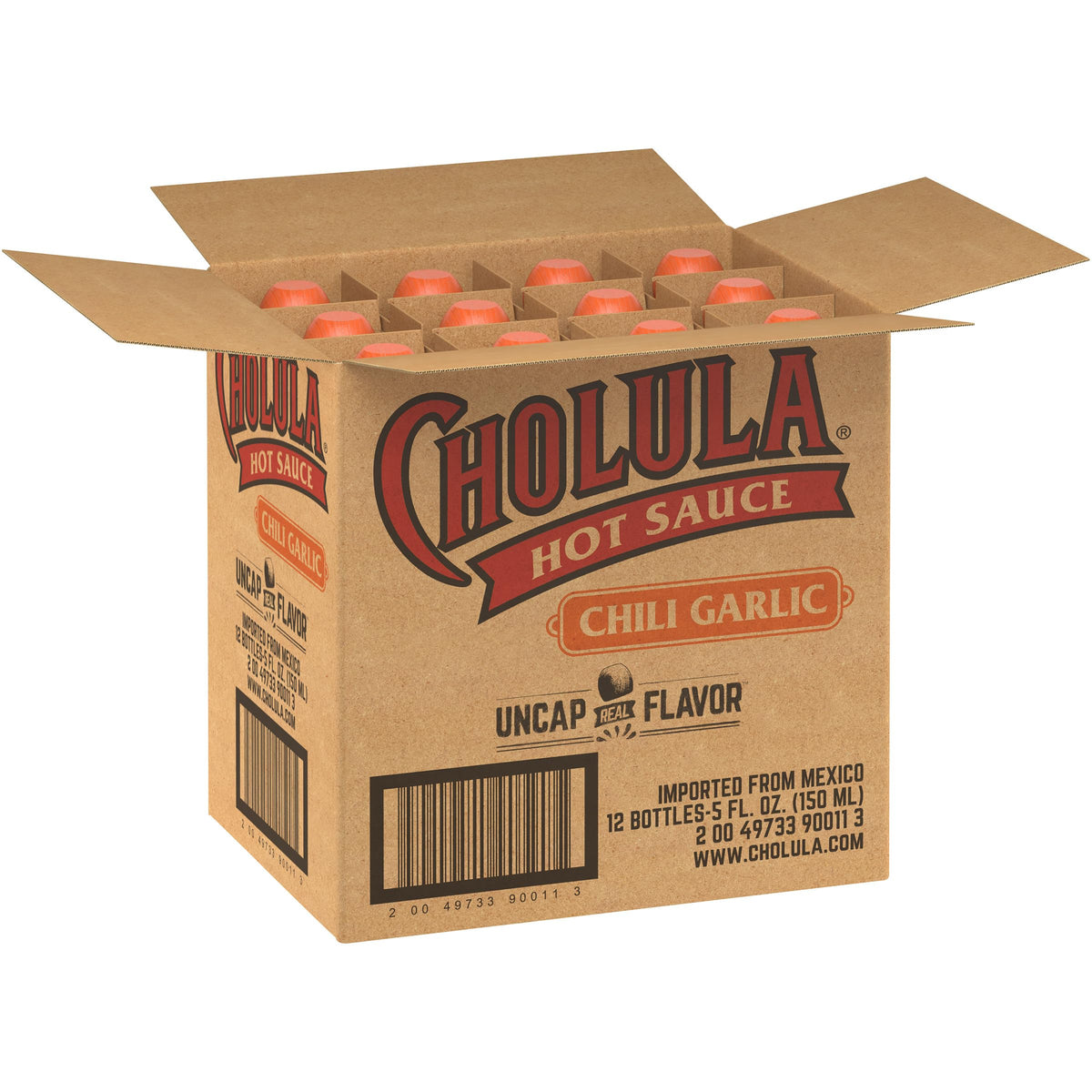 Cholula Hot Sauce Chili Garlic – Kosher, 5 oz (Pack of 12)