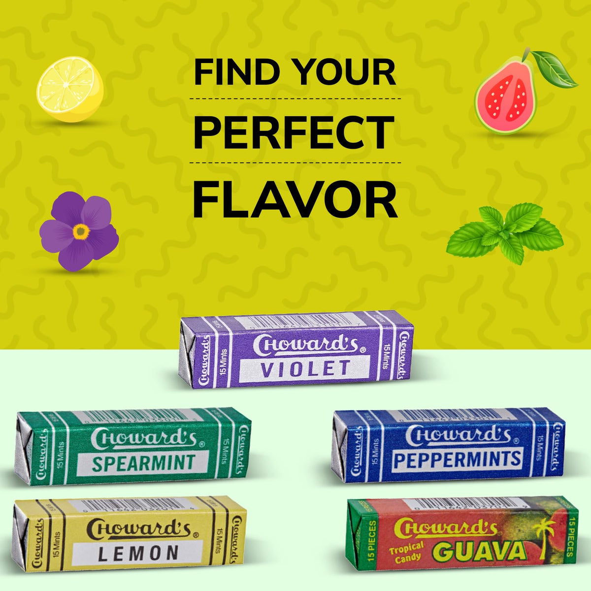 Choward's Lemonmint | Unique Lemon-Mint Flavor for Everyday Freshness | 24-Pack Box