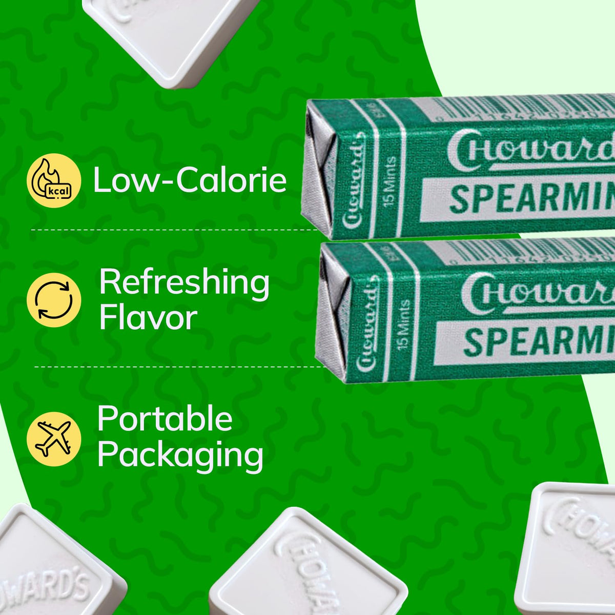 Choward's Spearmint Aromatic Mints – Pack of 24 (15 Mints per Pack) for Everyday Freshness, Travel & Gifting