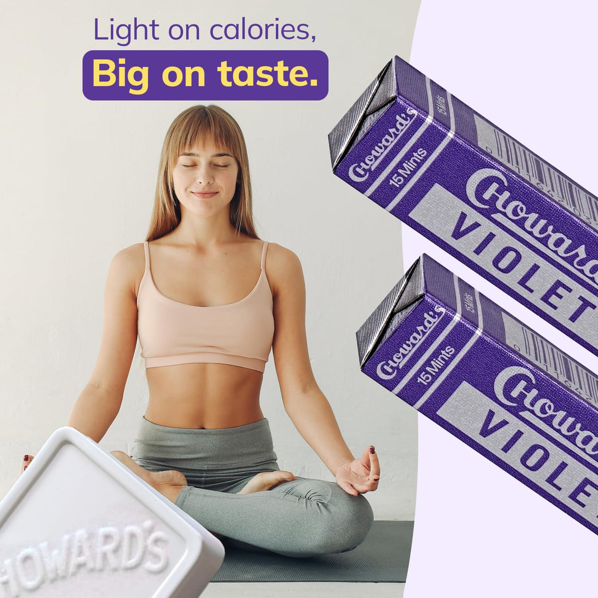 Choward's Violet Mints Candy | Nostalgic Floral Mint | 24-Pack Box