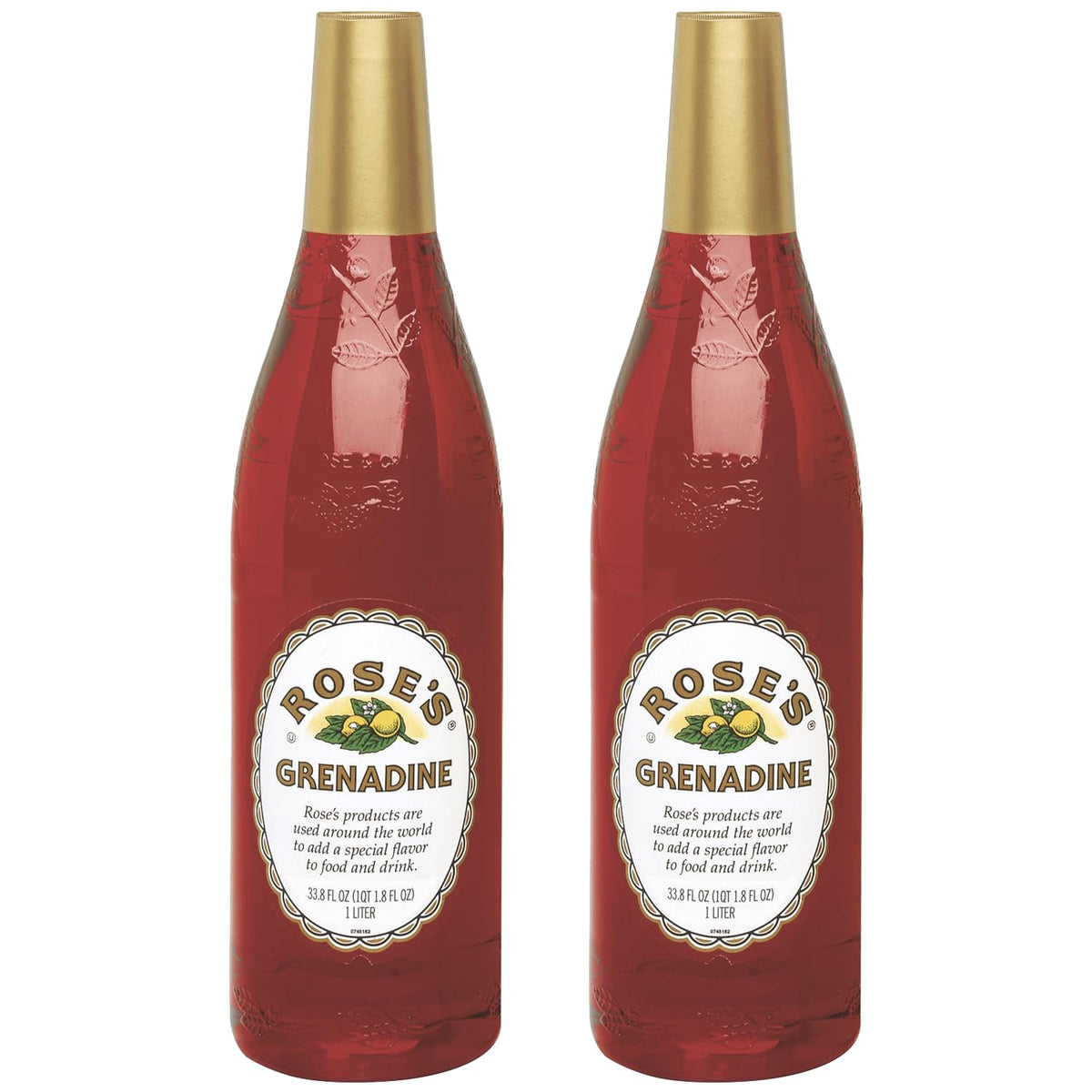 ChromaCast Rose’s Sweetened Grenadine Syrup 1L Bottle | Premium Mixer for Classic & Modern Cocktails