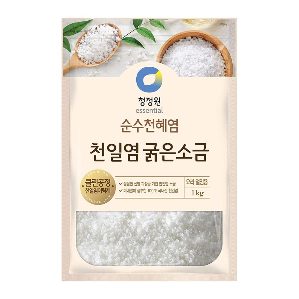 Chung Jung One Korean Premium Natural Coarse Sea Salt for Kimchi Brining - Sinan Island, 1kg