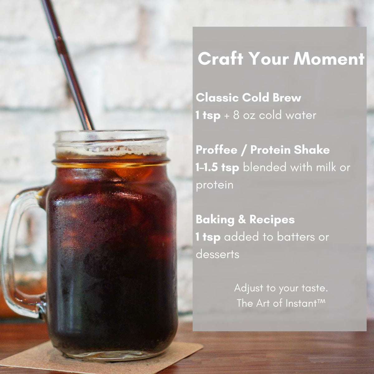 Civilized Coffee Instant Cold Brew Powder – Medium Dark Roast, Non-GMO, 100 Servings (10 oz)