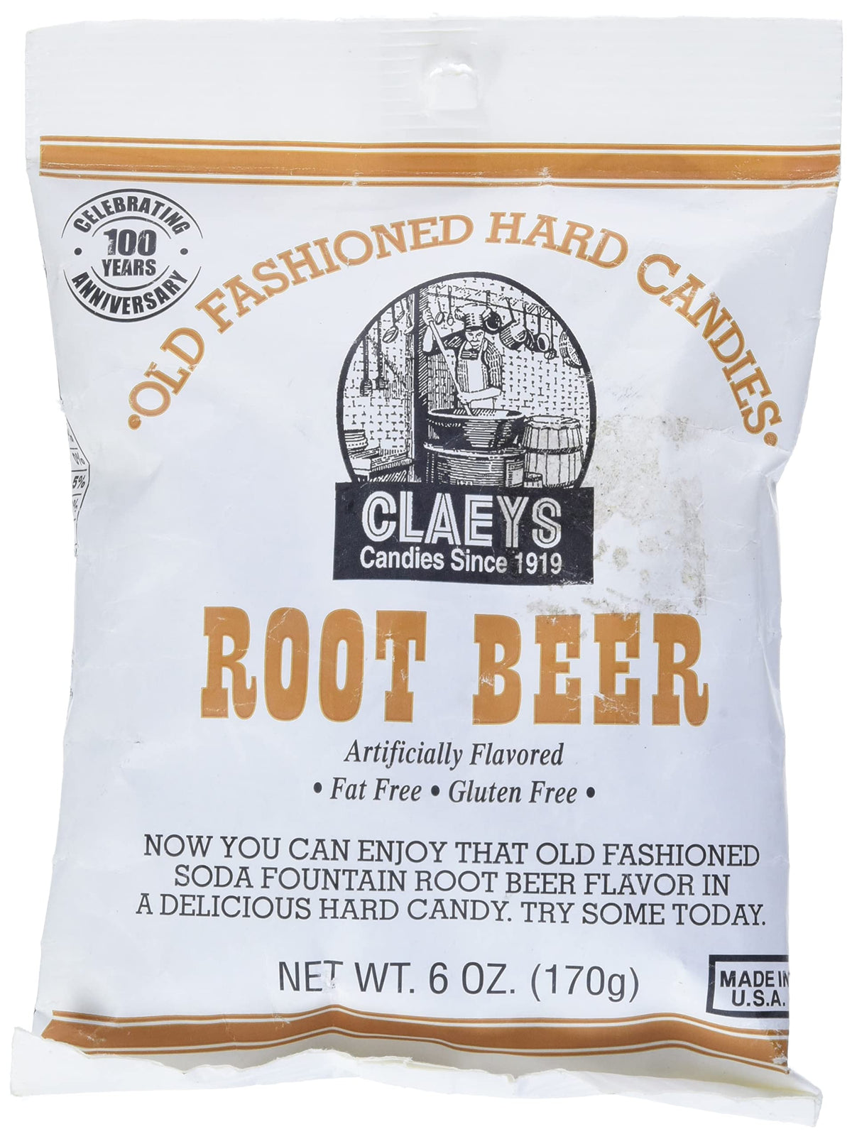 Claeys Root Beer Drops - 6oz Bags (Pack of 12)