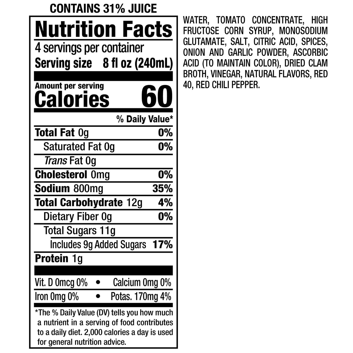 Clamato Original Tomato Cocktail – 32 fl oz Bottle (Pack of 12) | Authentic Michelada & Cocktail Mixer