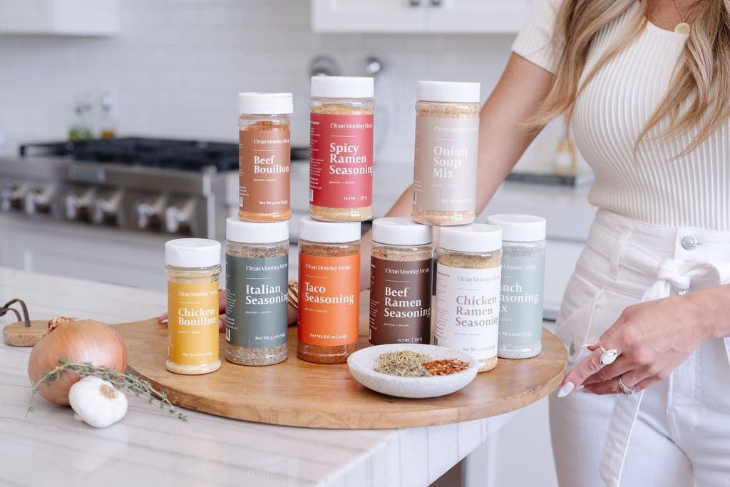Clean Monday Meals Spicy Ramen Seasoning Mix – Gluten-Free, Dairy-Free, Vegan-Friendly | 2-Pack 11.07 oz