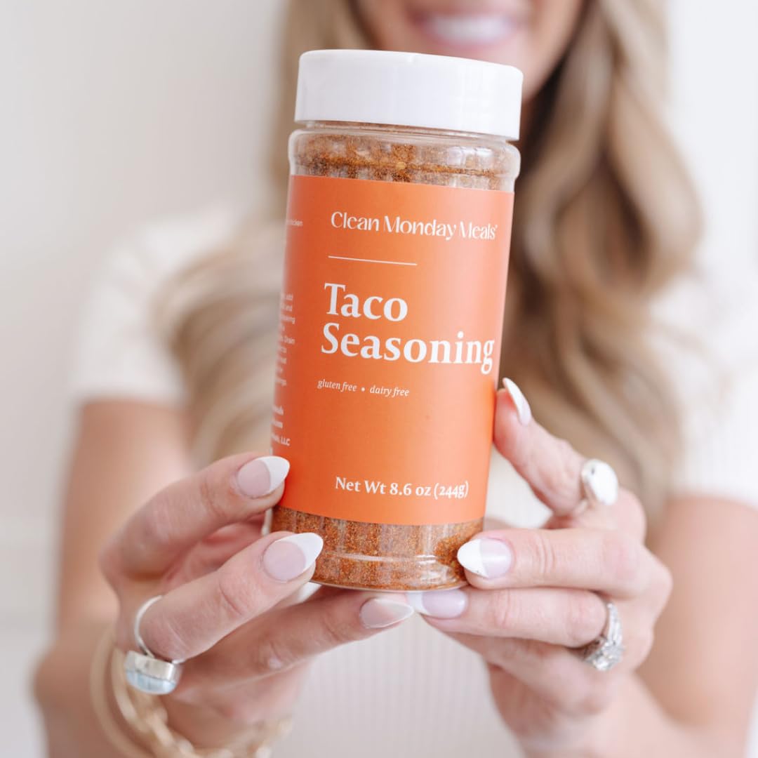Clean Monday Meals Taco Seasoning Mix | Gluten Free, Dairy Free, Non-GMO | Mediterranean Herbs & Garlic
