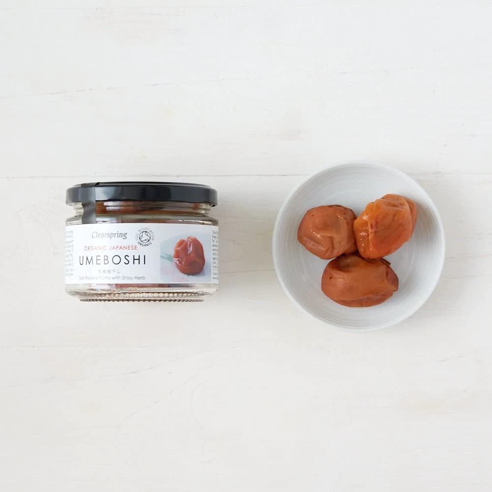 Clearspring Organic Japanese Umeboshi Plums – 200g | Tangy Umami Condiment