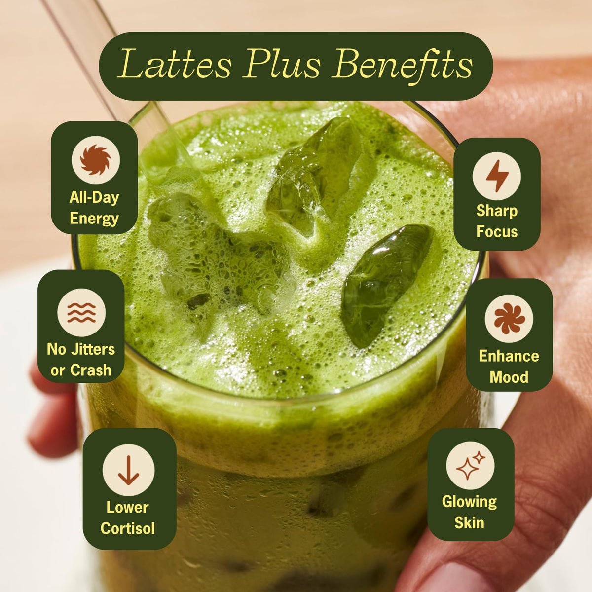 Clevr Honey Lavender Matcha SuperLatte – Ceremonial Grade Matcha with Adaptogens