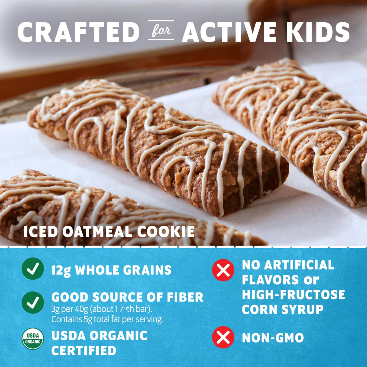 Zbar Iced Oatmeal Cookie Soft-Baked Energy Snack Bars – 24 Pack | Clif Kid ZBar
