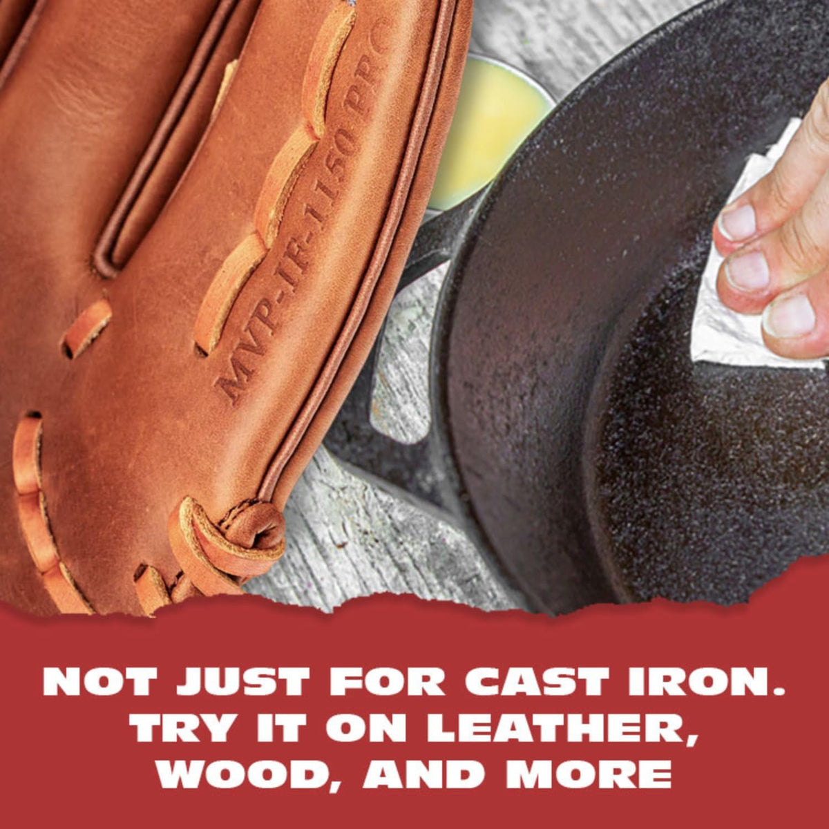 CM SCRUBBER Knapp Seasoning Wax – Cast Iron & Carbon Steel (2 oz, 2 Pack)