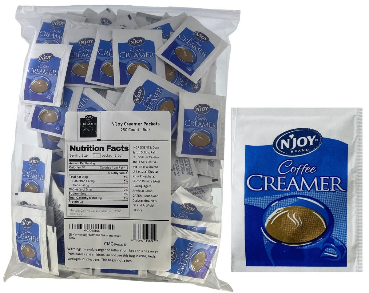 CMC Products Gift Set: 250 Non-Dairy Powdered Creamer Packets in Slide-Seal Bag