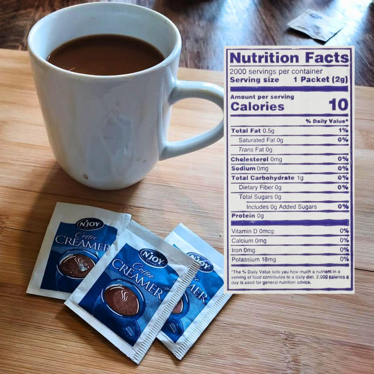 CMC Products Gift Set: 250 Non-Dairy Powdered Creamer Packets in Slide-Seal Bag