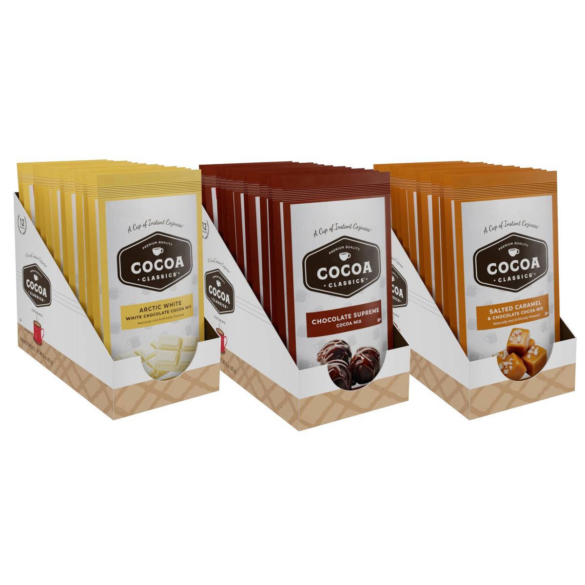 Cocoa Classics Variety Pack — 36-Pack of Hot Chocolate Mixes (1.25oz Each), Just Add Water