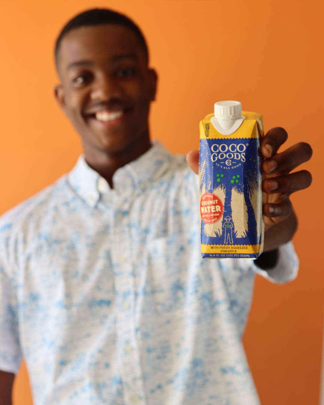 CocoGoods Co: Single-Origin Coconut Water with Fresh Pineapple Juice – 16.9 fl oz, 12 Pack