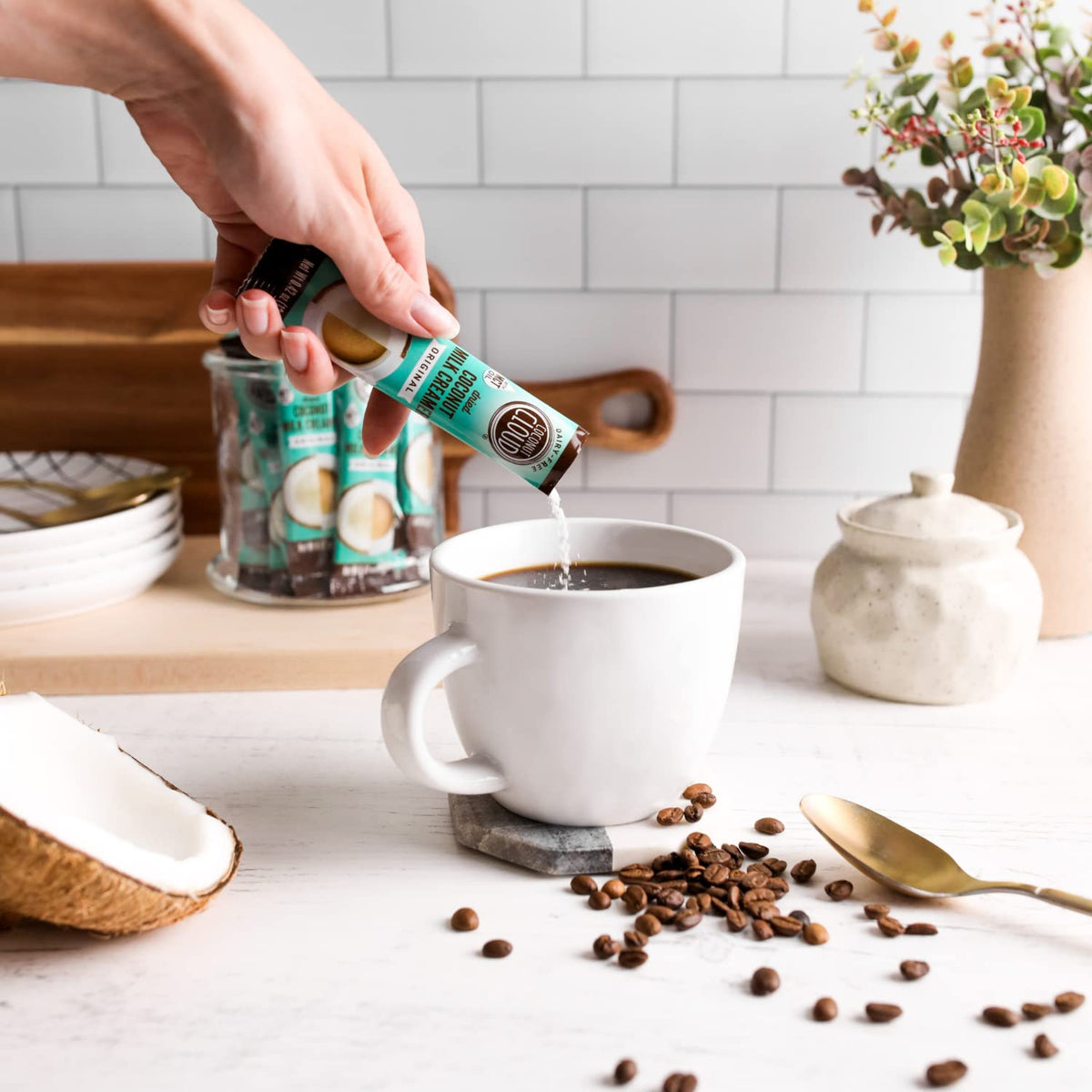 Coconut Cloud Dairy-Free Coffee Creamer — Shelf-Stable, 20 Sticks, Vegan & Gluten-Free