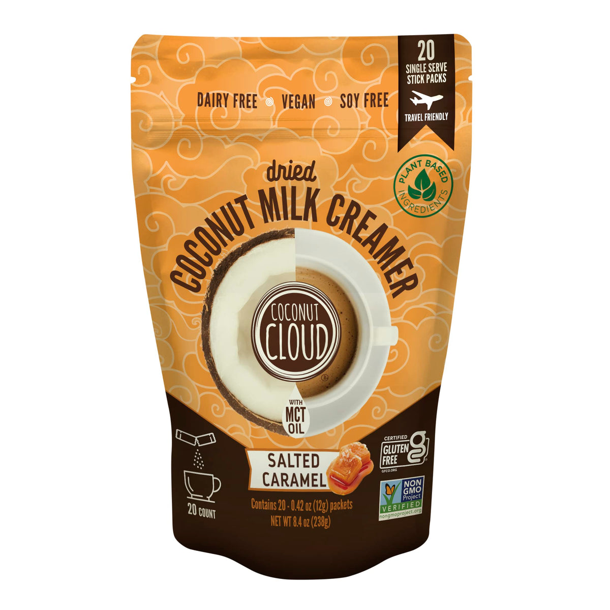 Coconut Cloud Salted Caramel Creamer Sticks – Dairy-Free, Vegan, Shelf-Stable