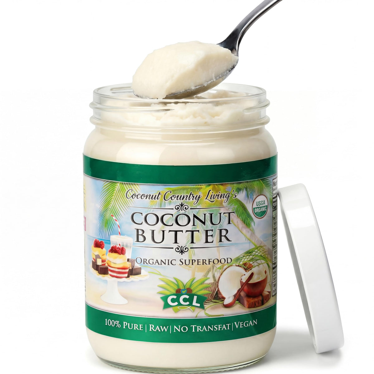Organic Coconut Butter 2 Pack – Stone Ground, 17.63 oz Each | Coconut Country Living's