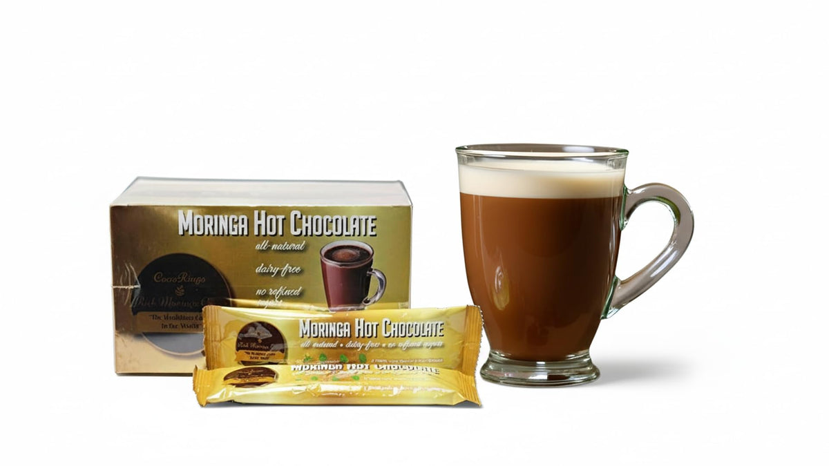 CocoRinga Moringa Hot Chocolate – Vegan High Protein, Keto & Sugarfree (10 ct)