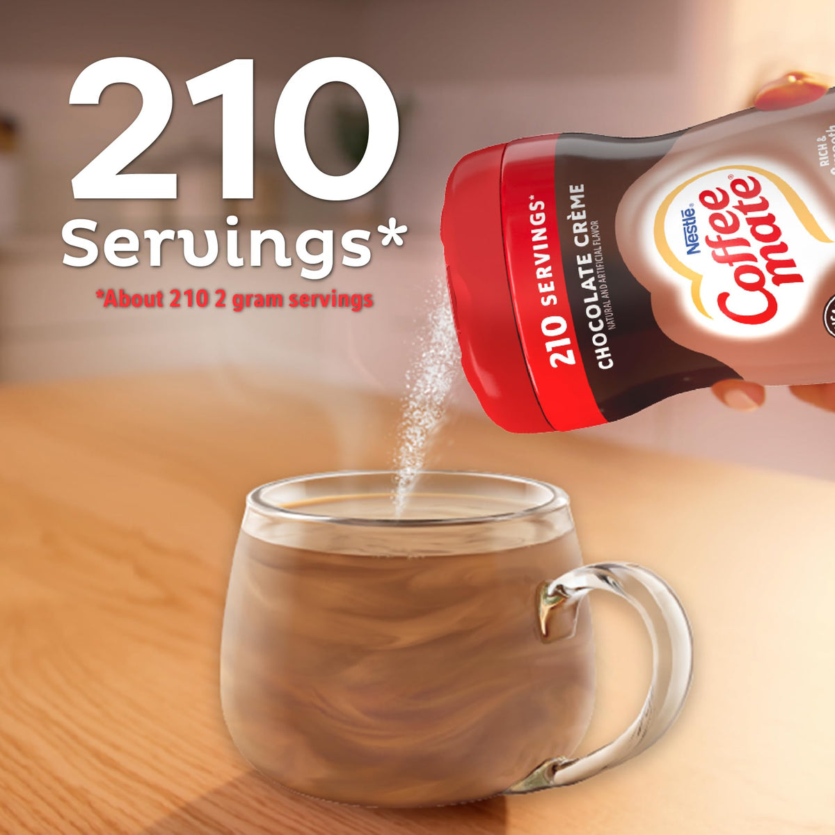 Coffee Mate Creamy Chocolate Powdered Coffee Creamer – 15 oz (Pack of 6)