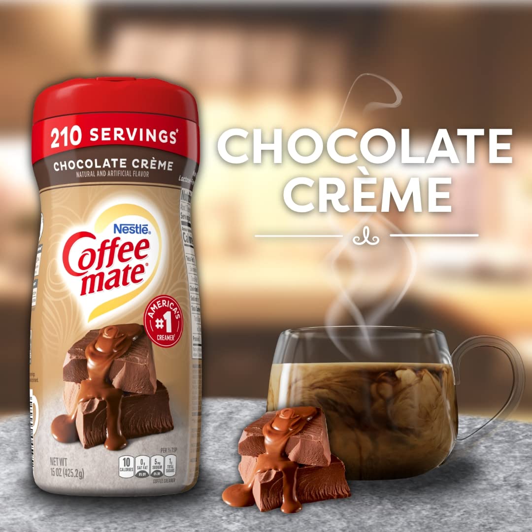 Coffee Mate Creamy Chocolate Powdered Coffee Creamer – 15 oz (Pack of 6)